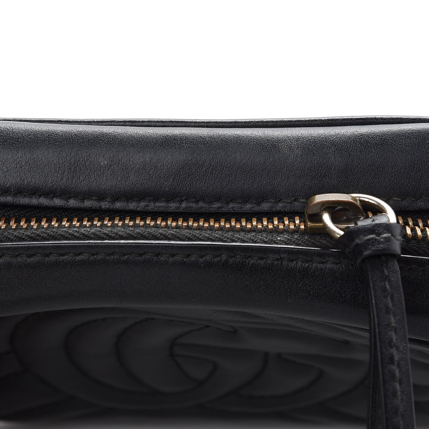 Calfskin Matelasse Mini GG Marmont Chain Shoulder Bag Black