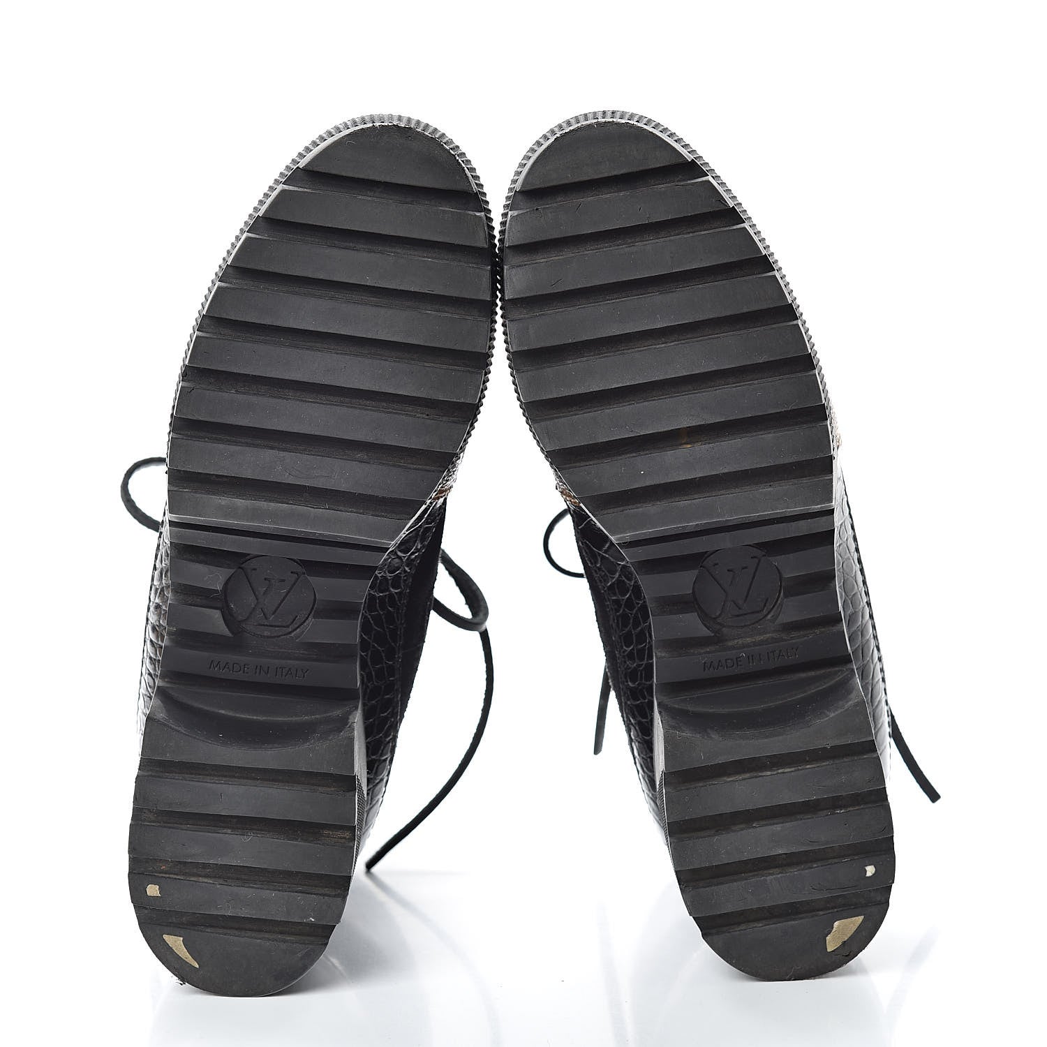 Louis Vuitton Suede Calfskin Reverse Monogram Laureate Platform Desert Boots 37.5 Black 7 of 12