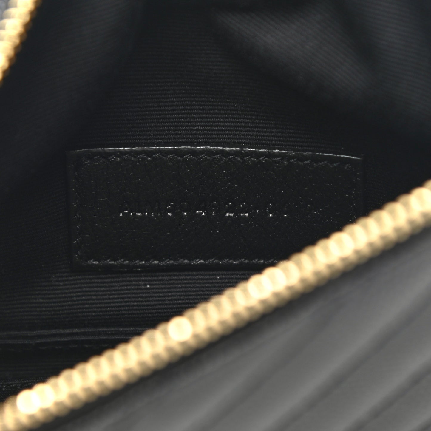 Grain De Poudre Chevron Monogram Bill Pouch Black