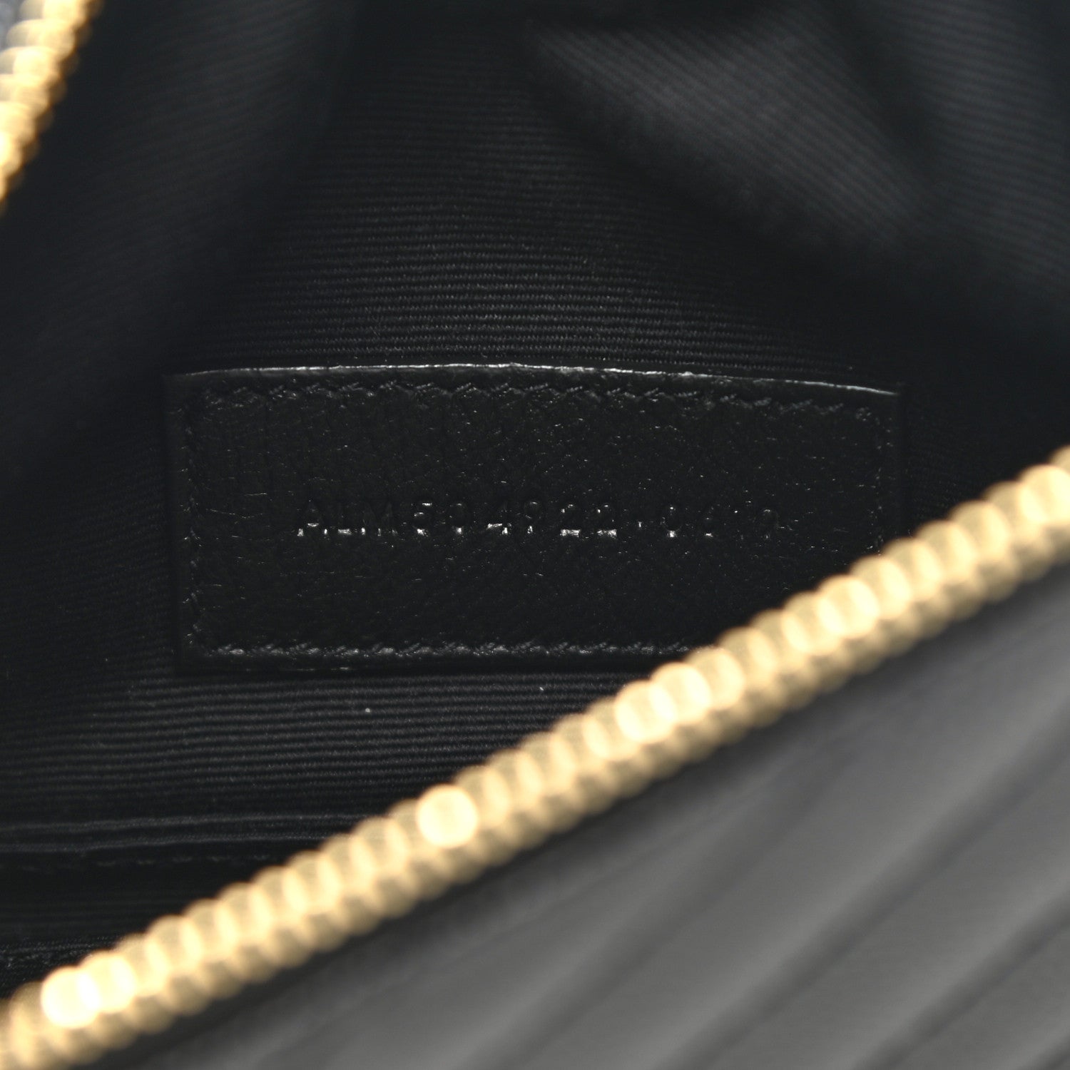 Saint Laurent Grain De Poudre Chevron Monogram Bill Pouch Black 7 of 8