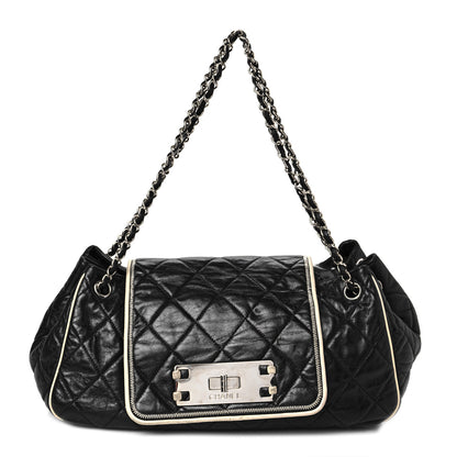 Chanel Lambskin Quilted East West Accordion Flap Black 1 of 7