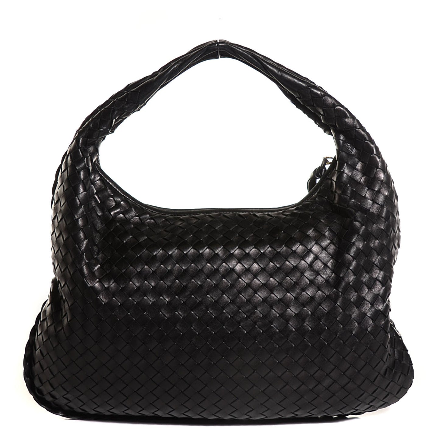 Nappa Intrecciato Medium Veneta Hobo Black