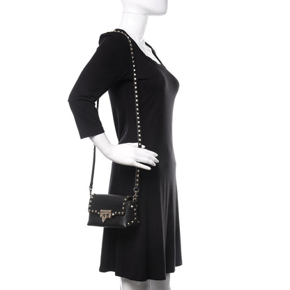 Valentino Garavani Pebbled Calfskin Mini Rockstud Crossbody Bag Black 2 of 9