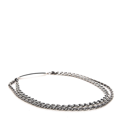 Chanel Lambskin Chain Belt Black Silver 3 of 5