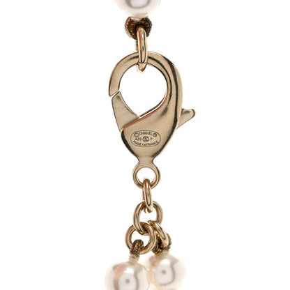 Chanel Pearl Crystal CC Logo Belt 85 Gold 3 of 4