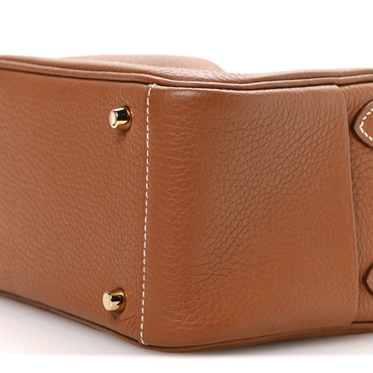 Hermes Taurillon Clemence Mini Lindy 20 Gold 10 of 11