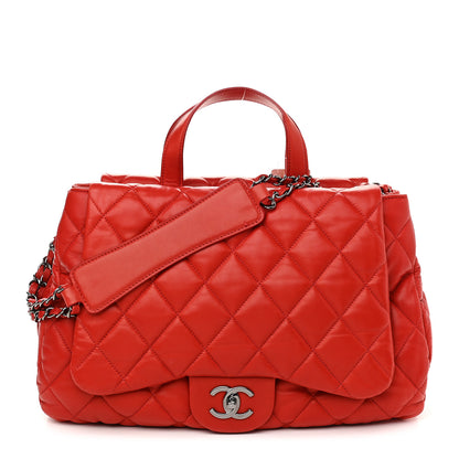 Chanel Lambskin Quilted Chanel 3 Maxi Flap Bag Red 1 of 10