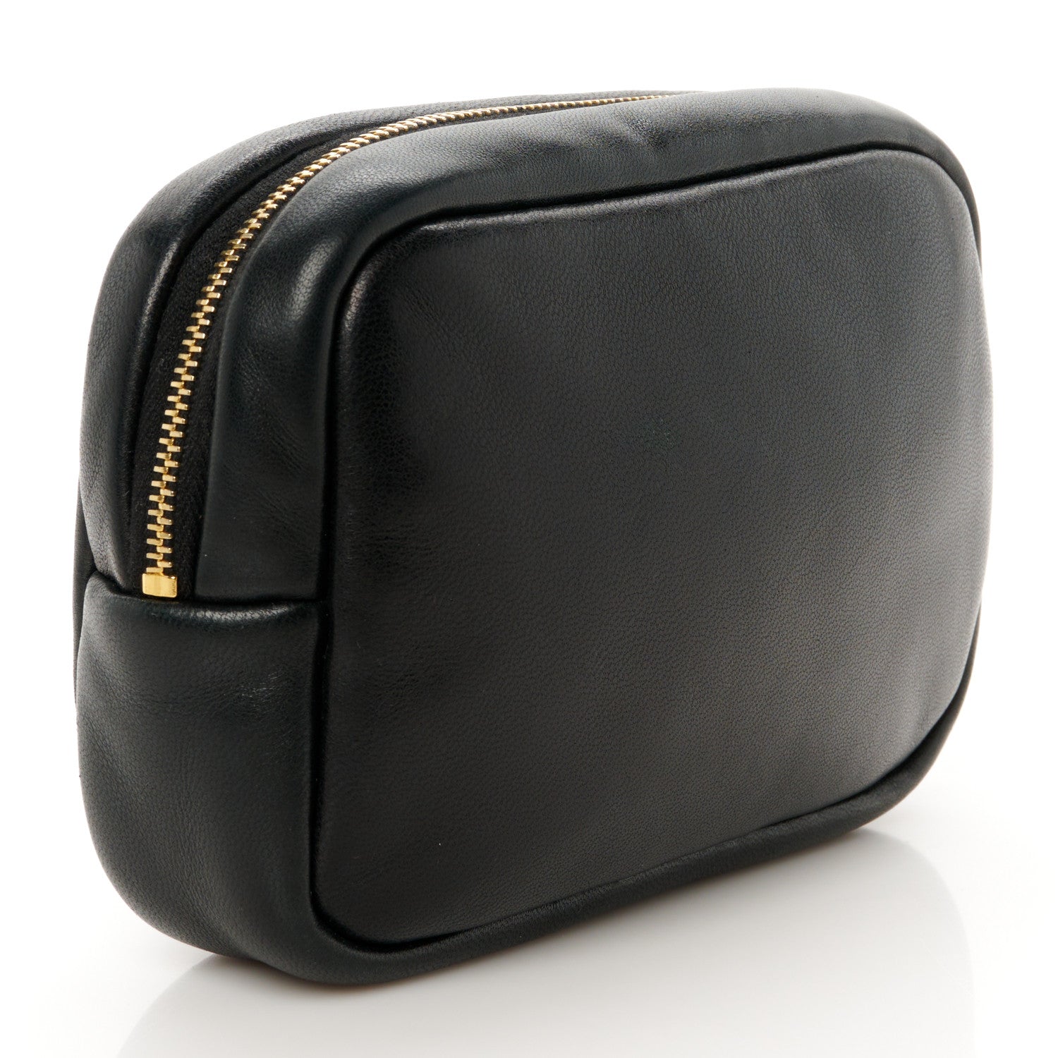 Saint Laurent Lambskin Calypso Cosmetic Case Black 3 of 8