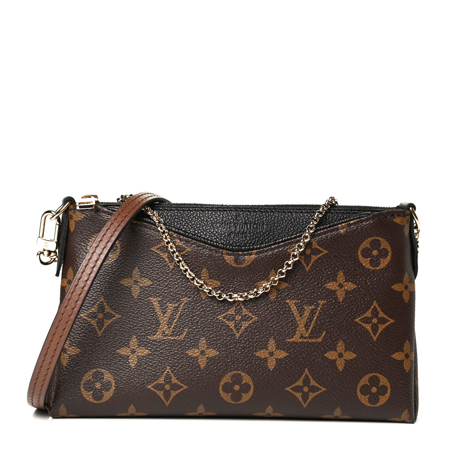 Louis Vuitton Monogram Pallas Clutch Black 1 of 10