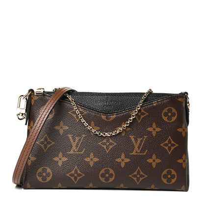 Louis Vuitton Monogram Pallas Clutch Black 1 of 10