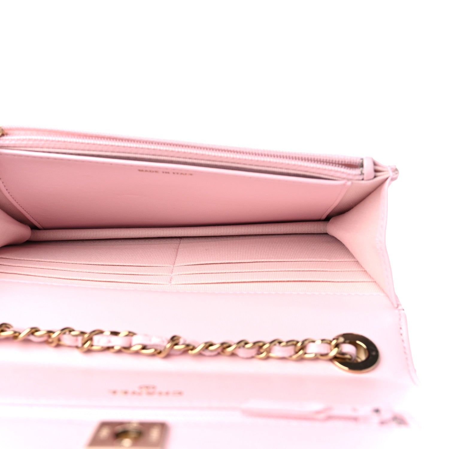 Chanel Lambskin Quilted Trendy CC Wallet On Chain WOC Pink 5 of 12