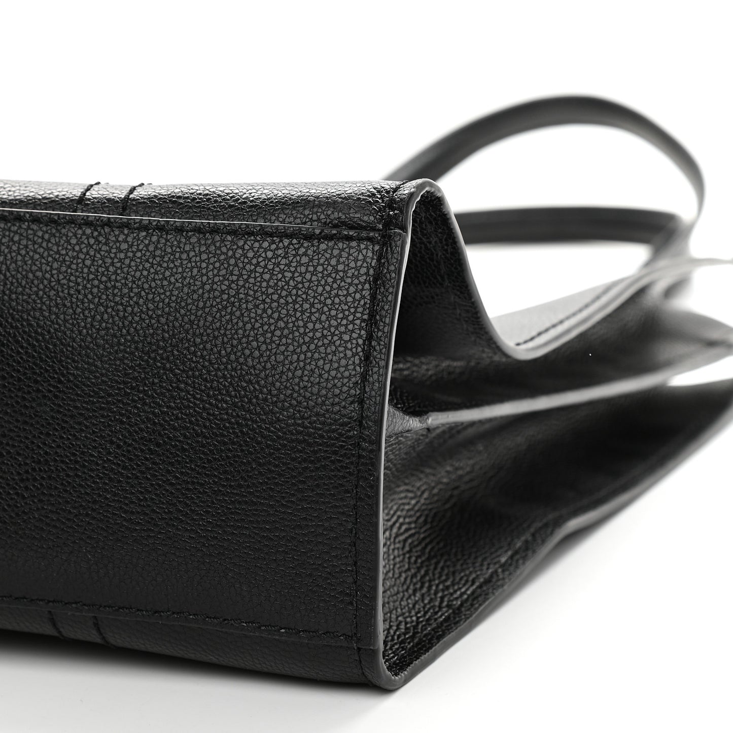 Grained Calfskin The Tag Tote Black