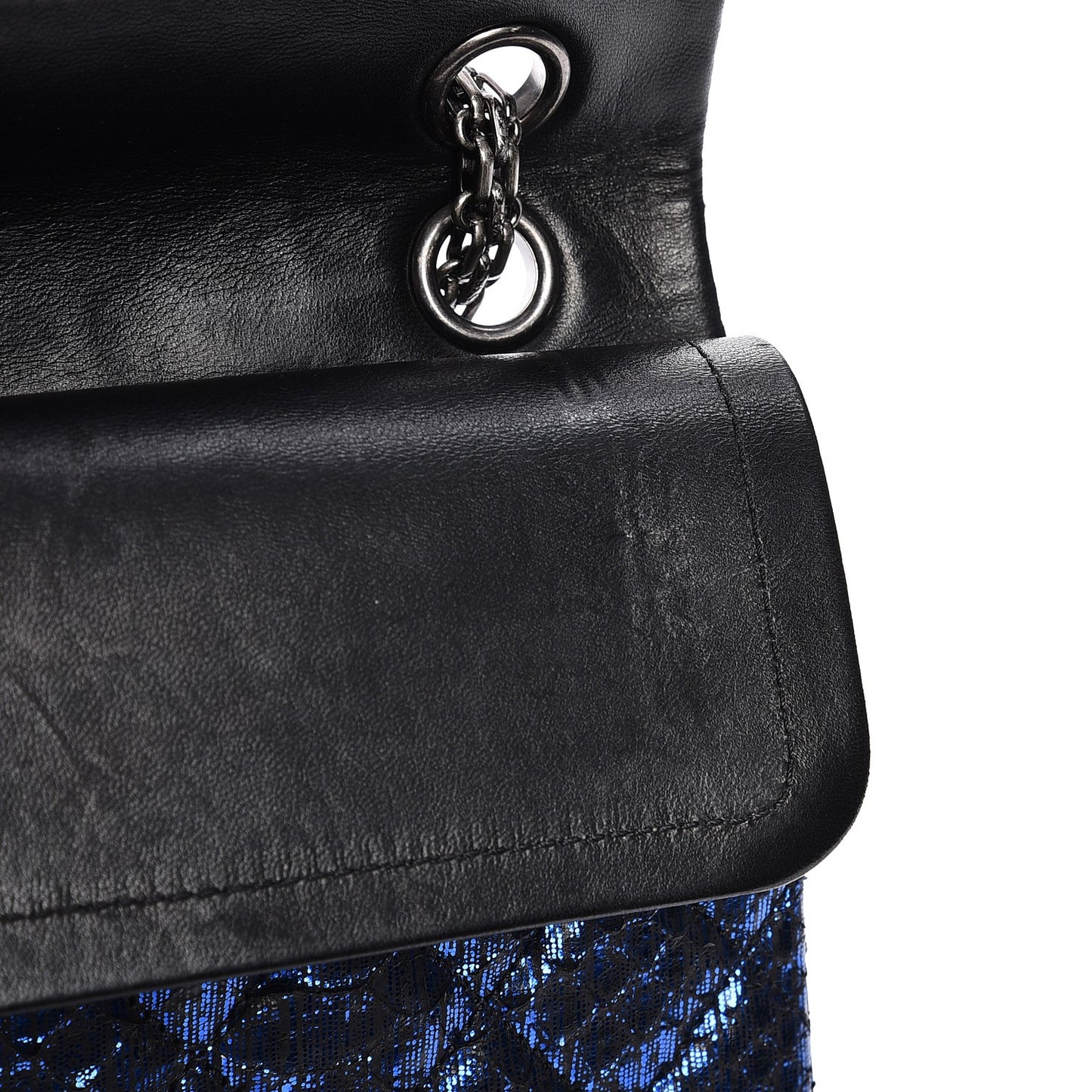 Metallic Python Quilted 2.55 Reissue 226 Flap Blue
