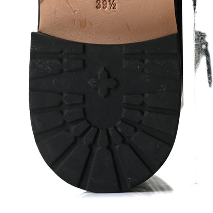 Chanel Calfskin Quilted Lace Up Combat Boots 39.5 Black 11 of 13