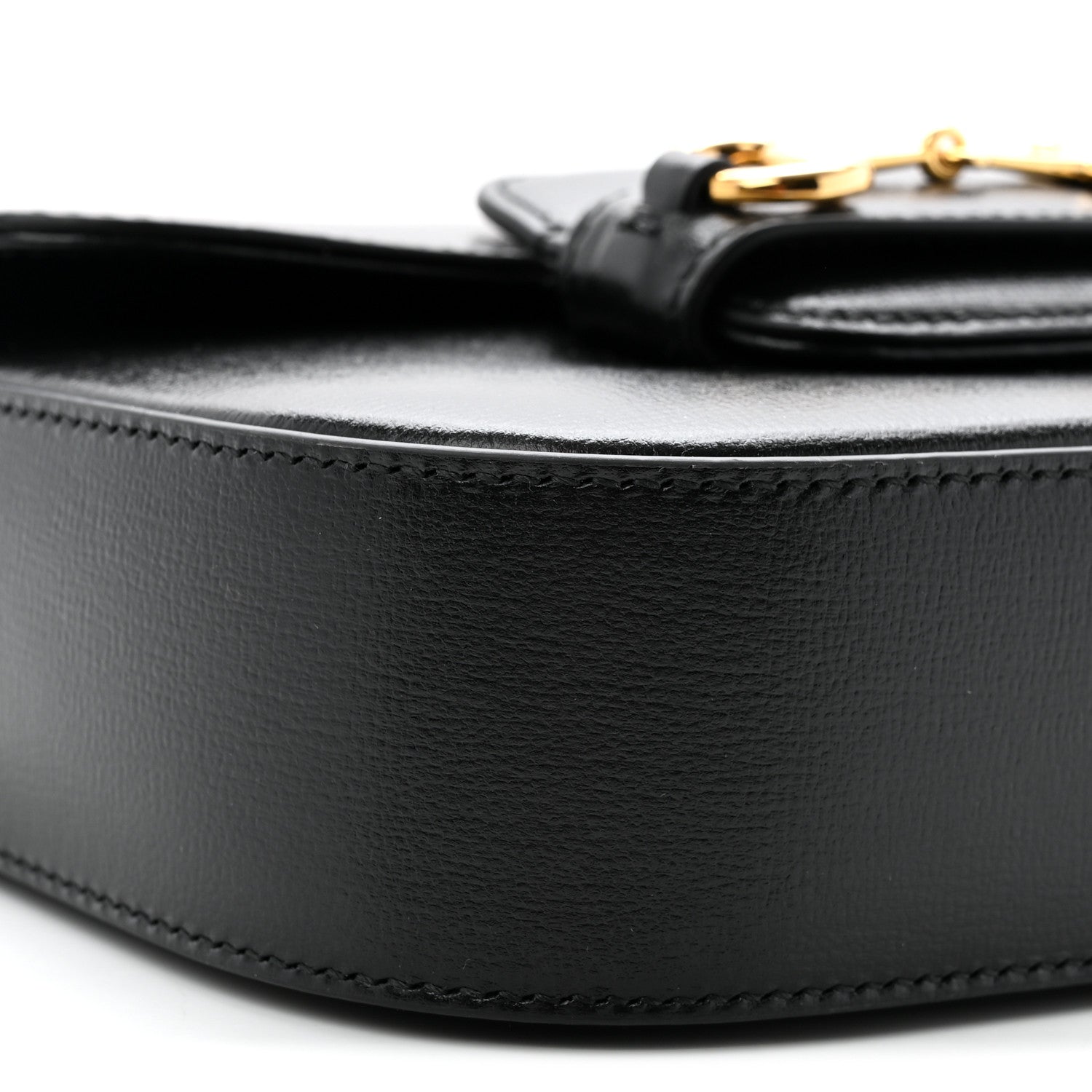 Gucci Azalea Calfskin Web Mini Horsebit 1955 Shoulder Bag Black 9 of 11