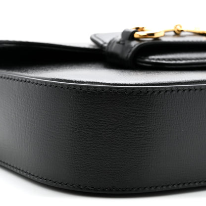 Gucci Azalea Calfskin Web Mini Horsebit 1955 Shoulder Bag Black 9 of 11
