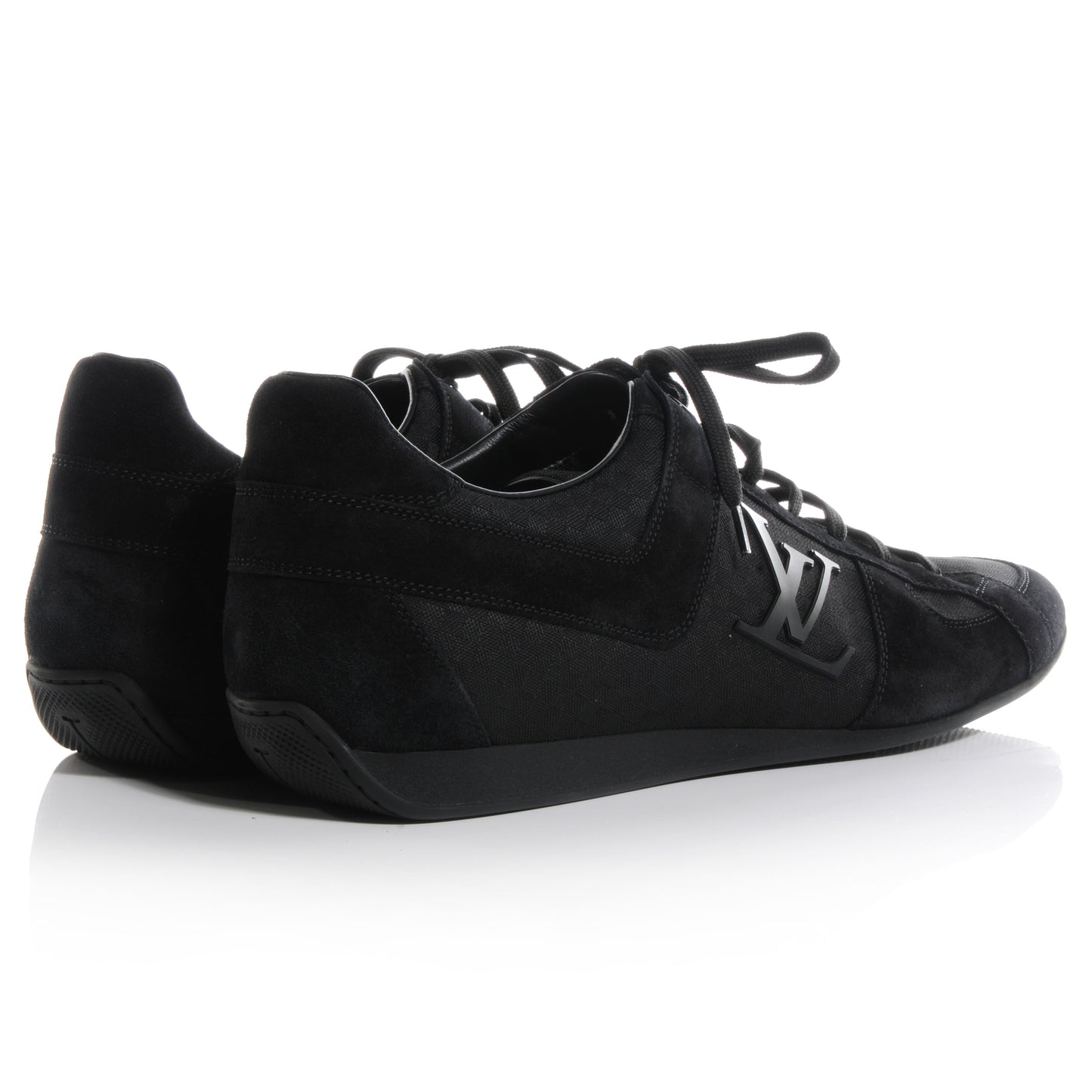 Suede Mini Damier Vibes Sneaker 10.5 Black