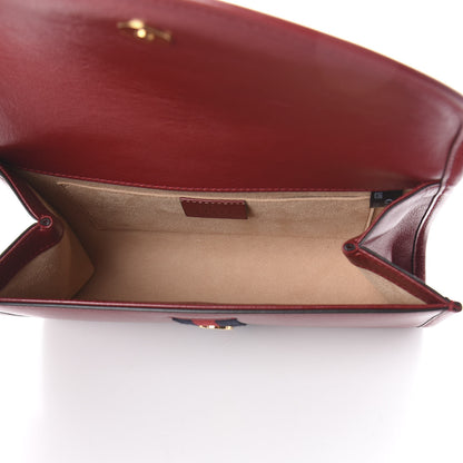 Gucci Textured Calfskin Web Rajah Slim Flap Shoulder Bag Romantic Cherry 4 of 8