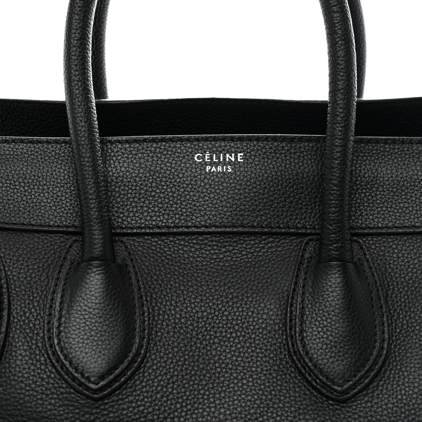 Drummed Calfskin Mini Luggage Black