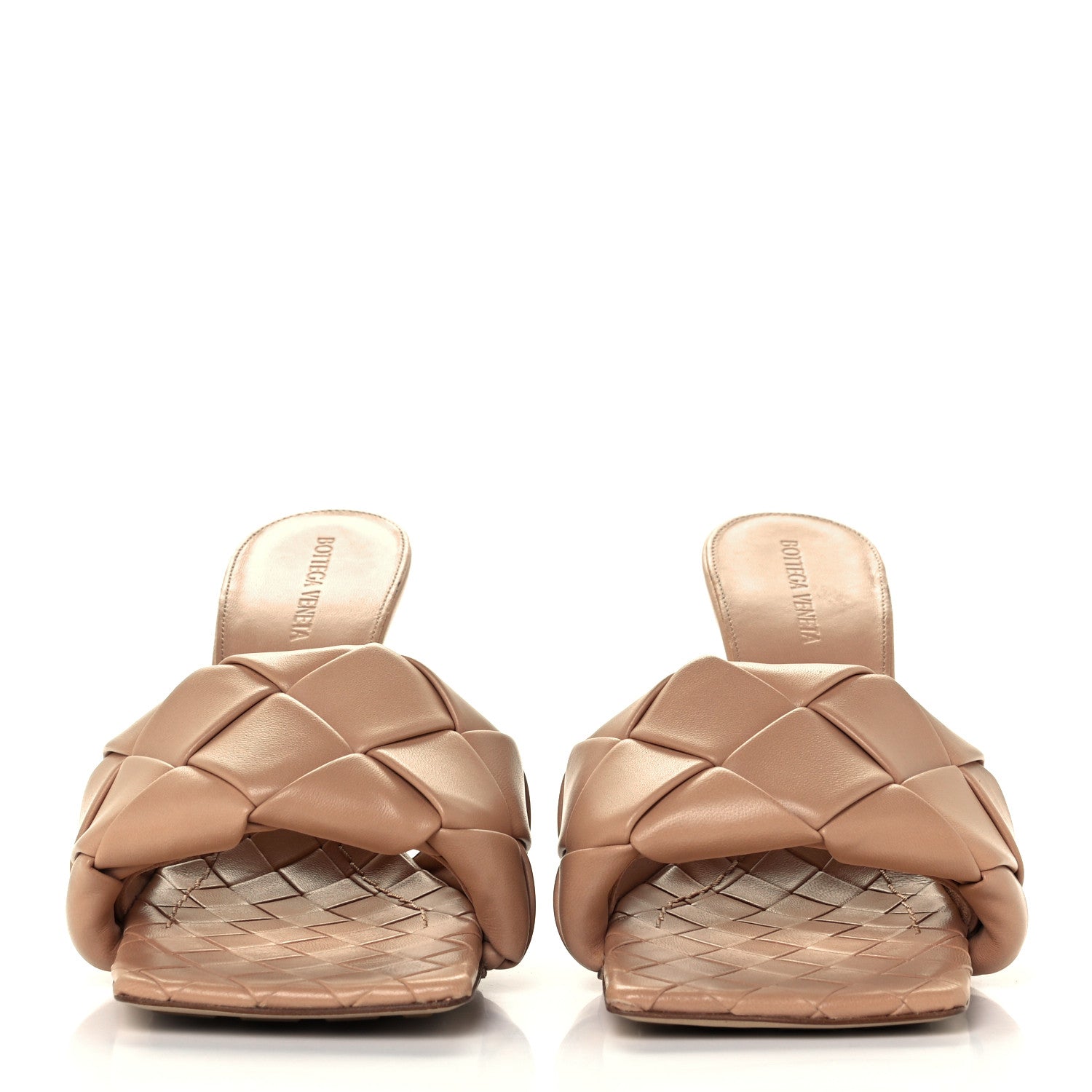 Bottega Veneta Nappa Maxi Intrecciato Lido Mule Sandals 39.5 Cipria 3 of 9