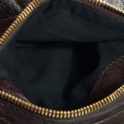 Balenciaga Agneau Giant 12 Gold Hardware Envelope Strap Clutch Charbon 9 of 10