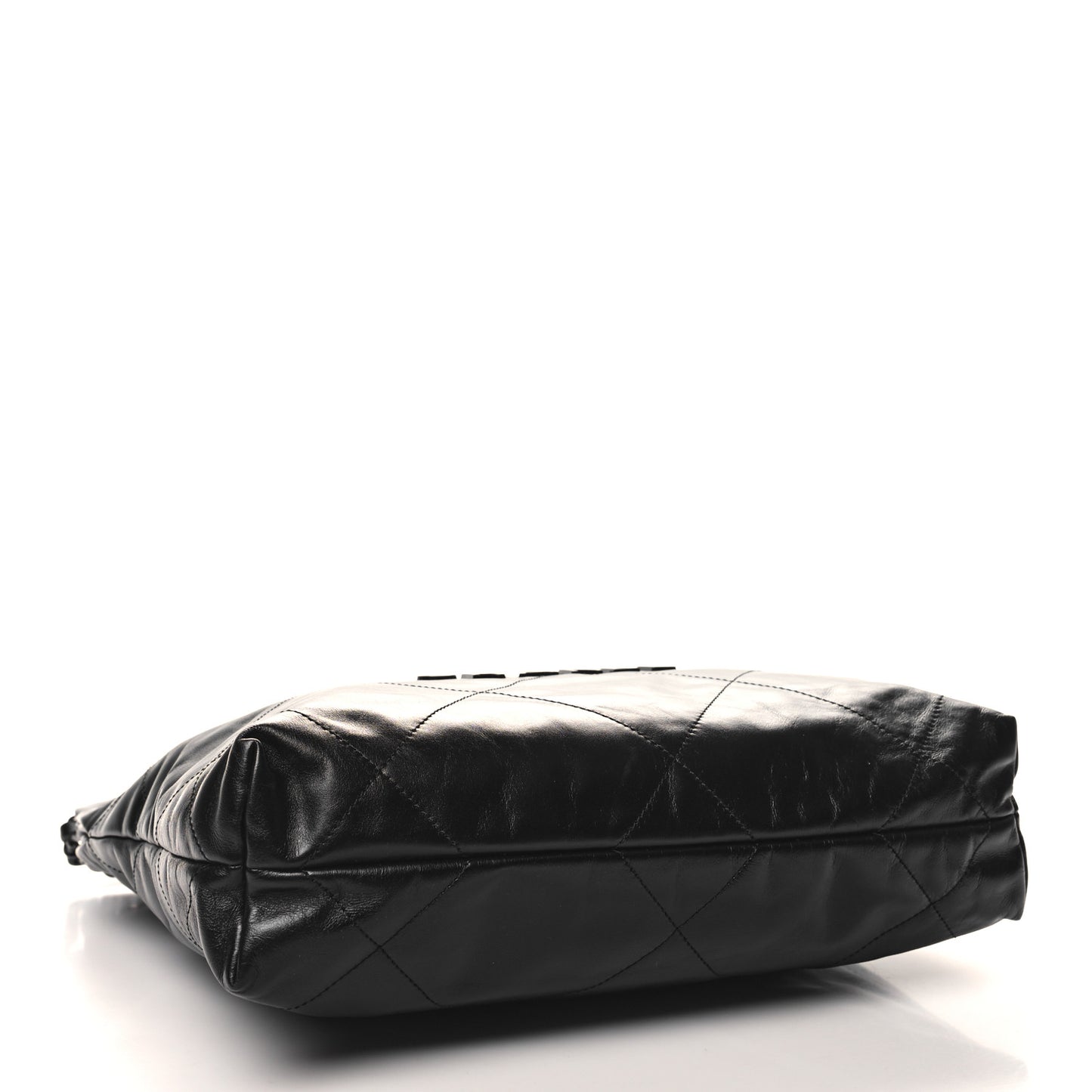 Shiny Calfskin Quilted Small Chanel 22 So Black