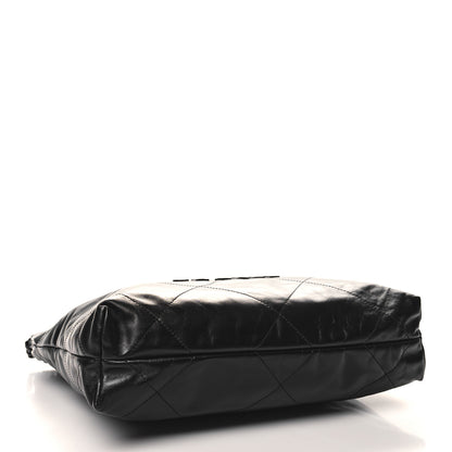 Chanel Shiny Calfskin Quilted Small Chanel 22 So Black 5 of 11