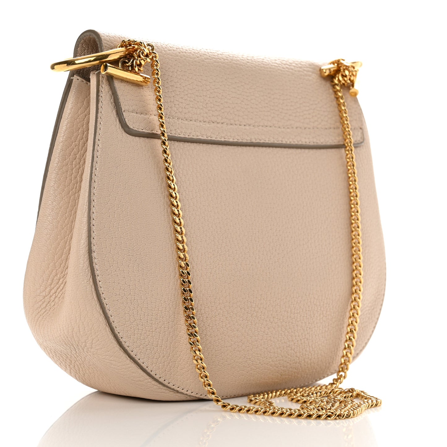 Grained Lambskin Drew Shoulder Bag Biscotti Beige