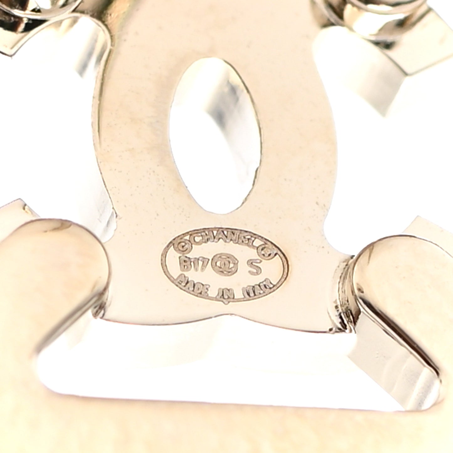 Crystal CC Square Earrings Gold Pink