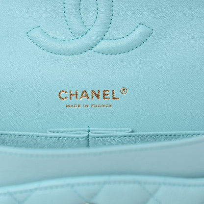 Chanel Caviar Quilted Medium Double Flap Light Blue 6 of 10