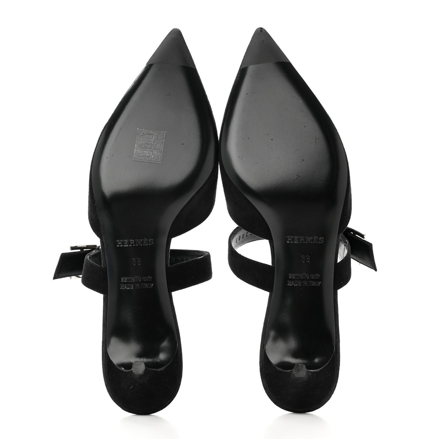 Suede Goatskin Blink Mules 39 Black