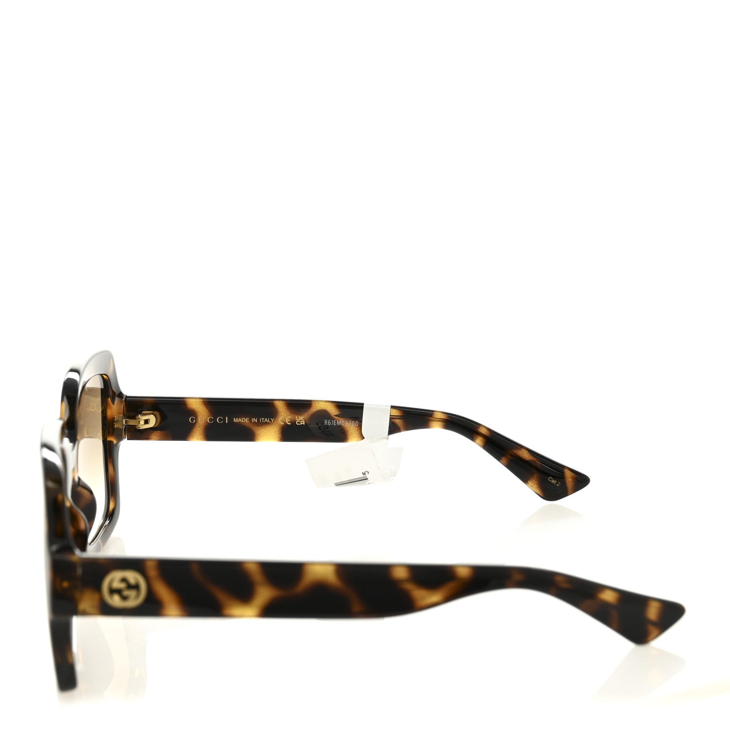Gucci Acetate Square Frame Sunglasses GG1337S Havana 5 of 8