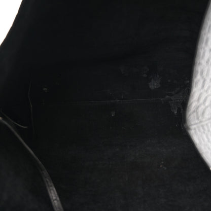 Saint Laurent Calfskin Crocodile Embossed Shopping Tote Black 6 of 14