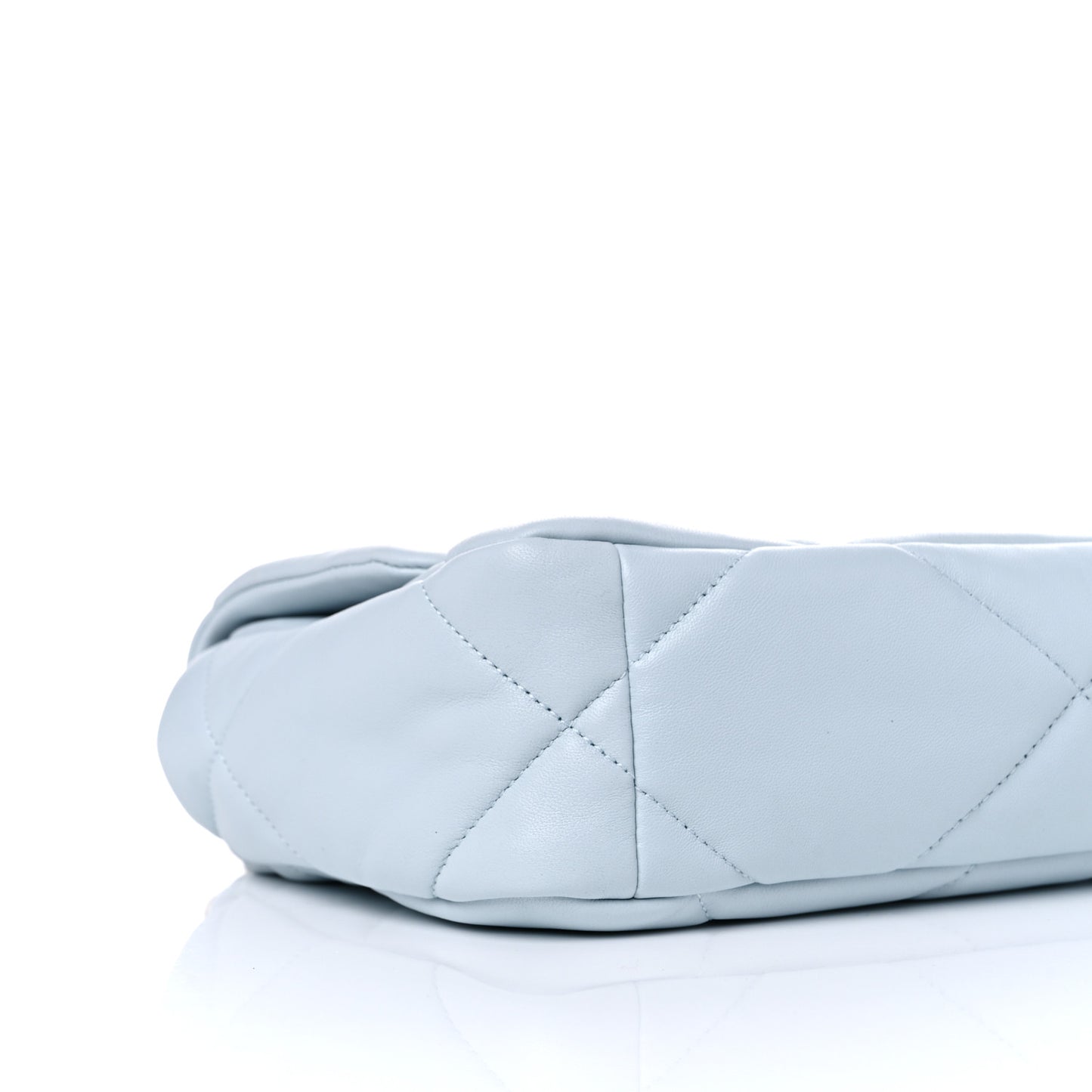 Lambskin Quilted Medium Chanel 19 Flap Light Blue