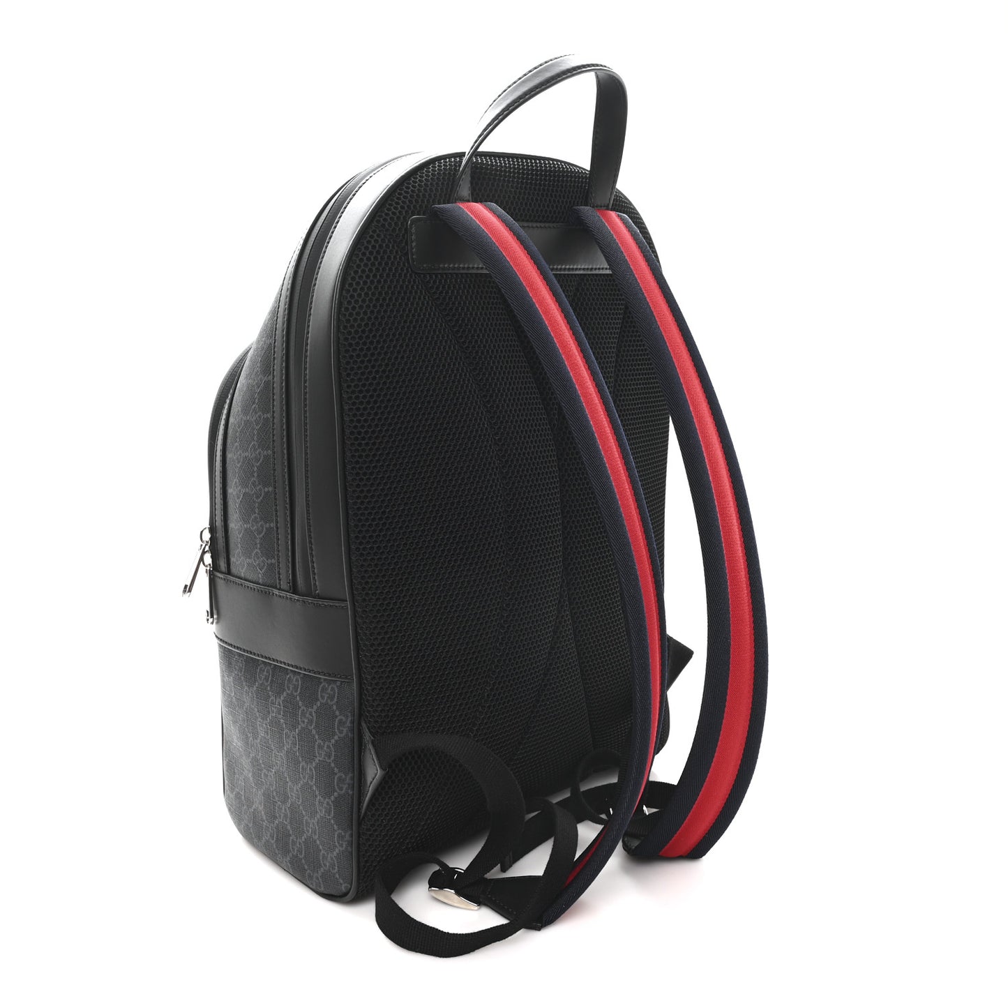 GG Supreme Monogram Backpack Grey Black