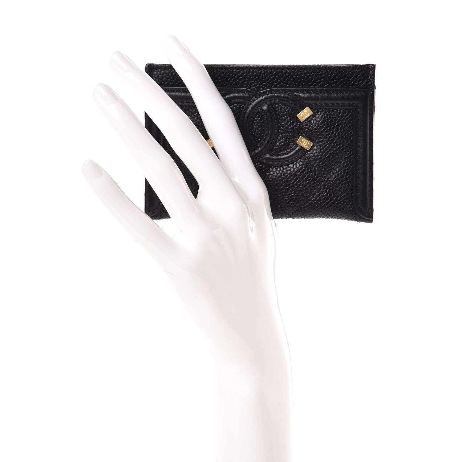 Chanel Caviar Quilted Filigree Card Holder Black 2 of 9