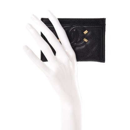 Chanel Caviar Quilted Filigree Card Holder Black 2 of 9