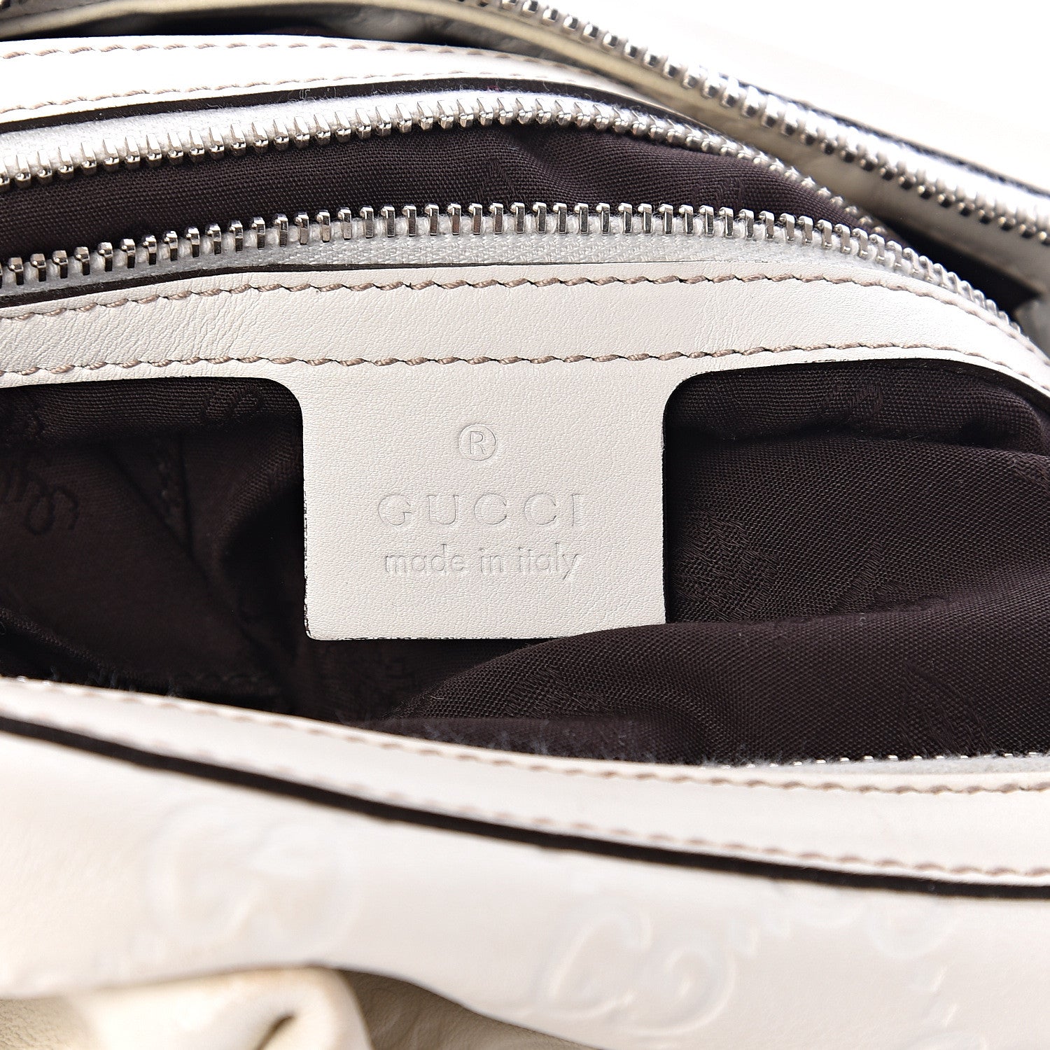 Gucci Guccissima Medium Icon Bit Hobo White 5 of 11