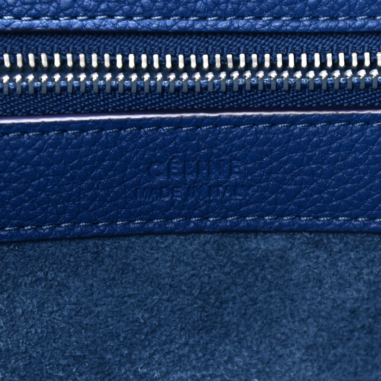 Soft Grained Calfskin Small Belt Cabas Phantom Deep Blue