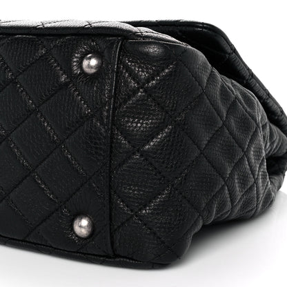 Chanel Calfskin Quilted XXL Travel Flap Bag Black 9 of 10