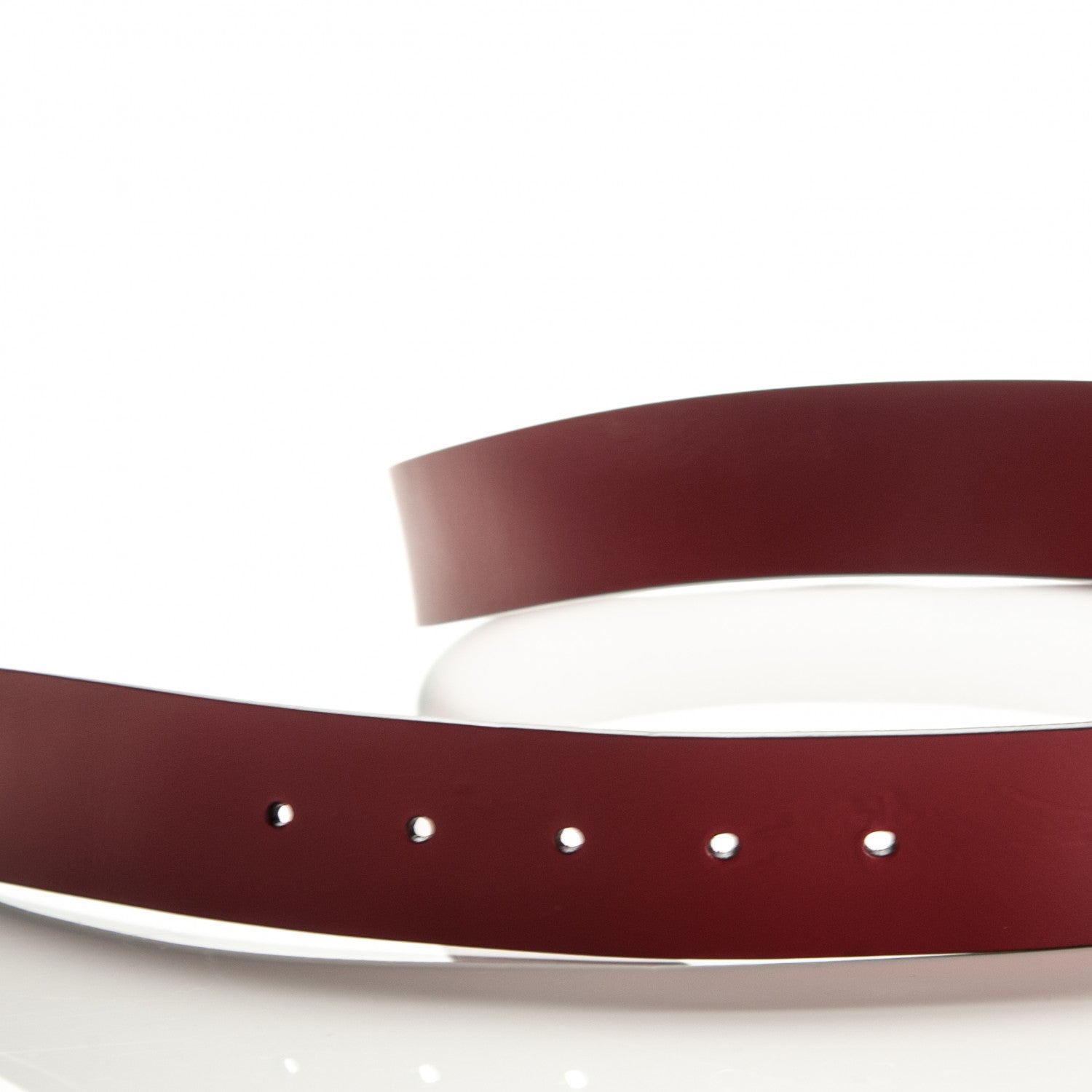 Gucci Selleria Calfskin Nickel Interlocking G 37mm Belt 115 46 Rosso 5 of 5
