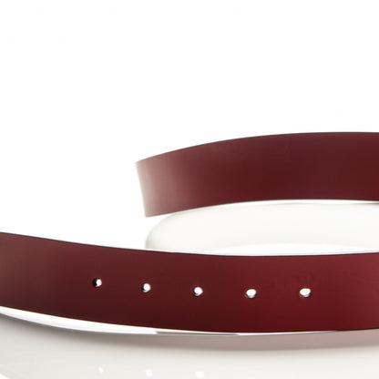 Gucci Selleria Calfskin Nickel Interlocking G 37mm Belt 115 46 Rosso 5 of 5