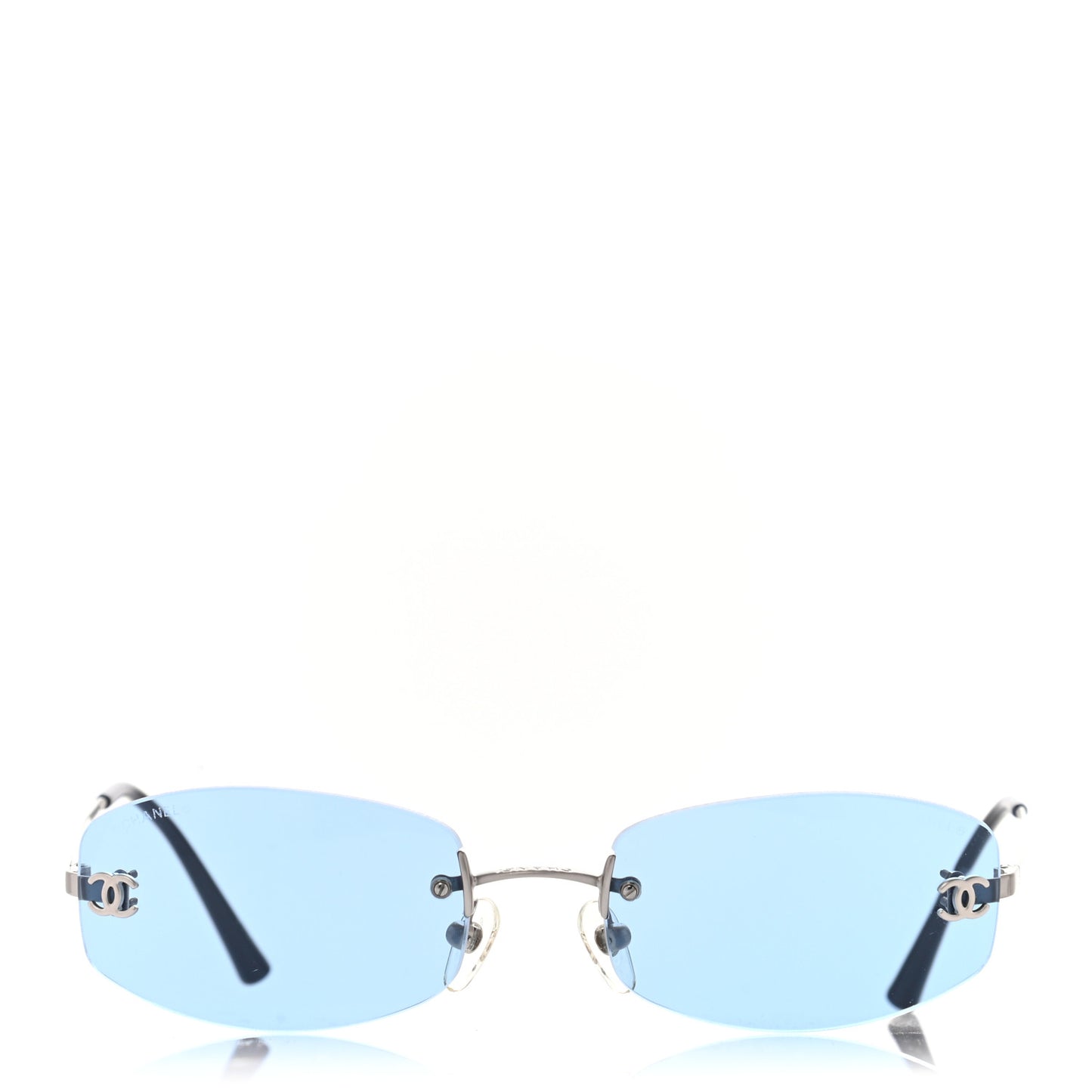 Metal Frameless Sunglasses 4002 Blue
