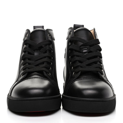 Christian Louboutin Calfskin Mens Louis High Top Sneakers 42 Black 2 of 9