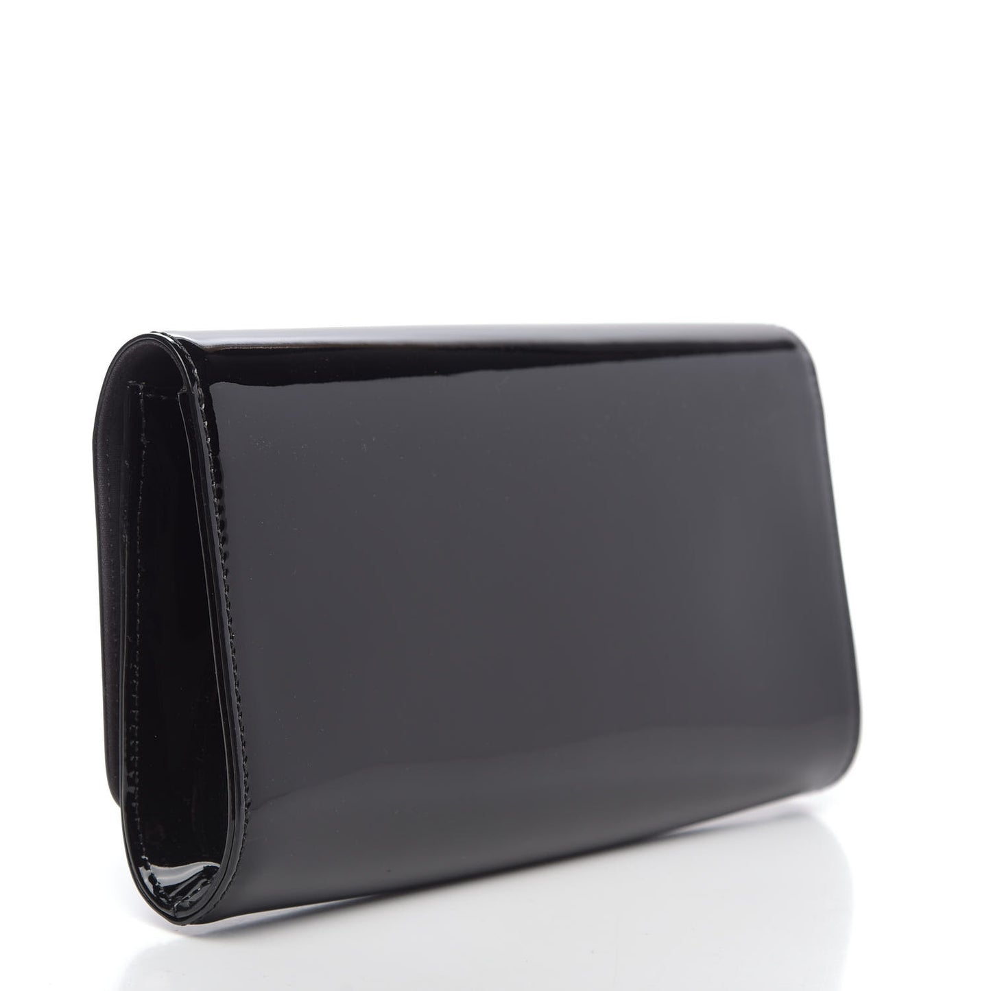 Patent Louise Clutch Black