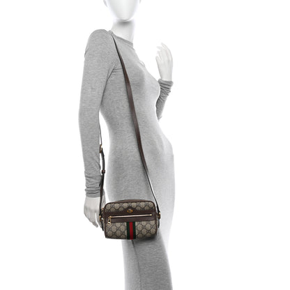 Gucci GG Supreme Monogram Web Mini Ophidia Shoulder Bag Brown 2 of 11