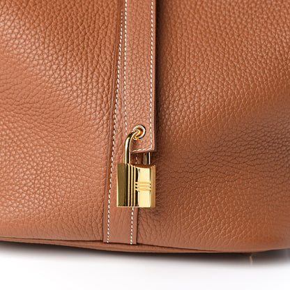 Hermes Taurillon Clemence Picotin Lock 26 GM Gold 10 of 10