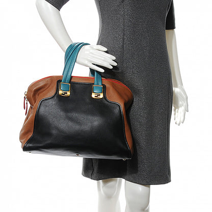 Fendi Calfskin Colorblock Large Chameleon Tote Biscotto 2 of 8