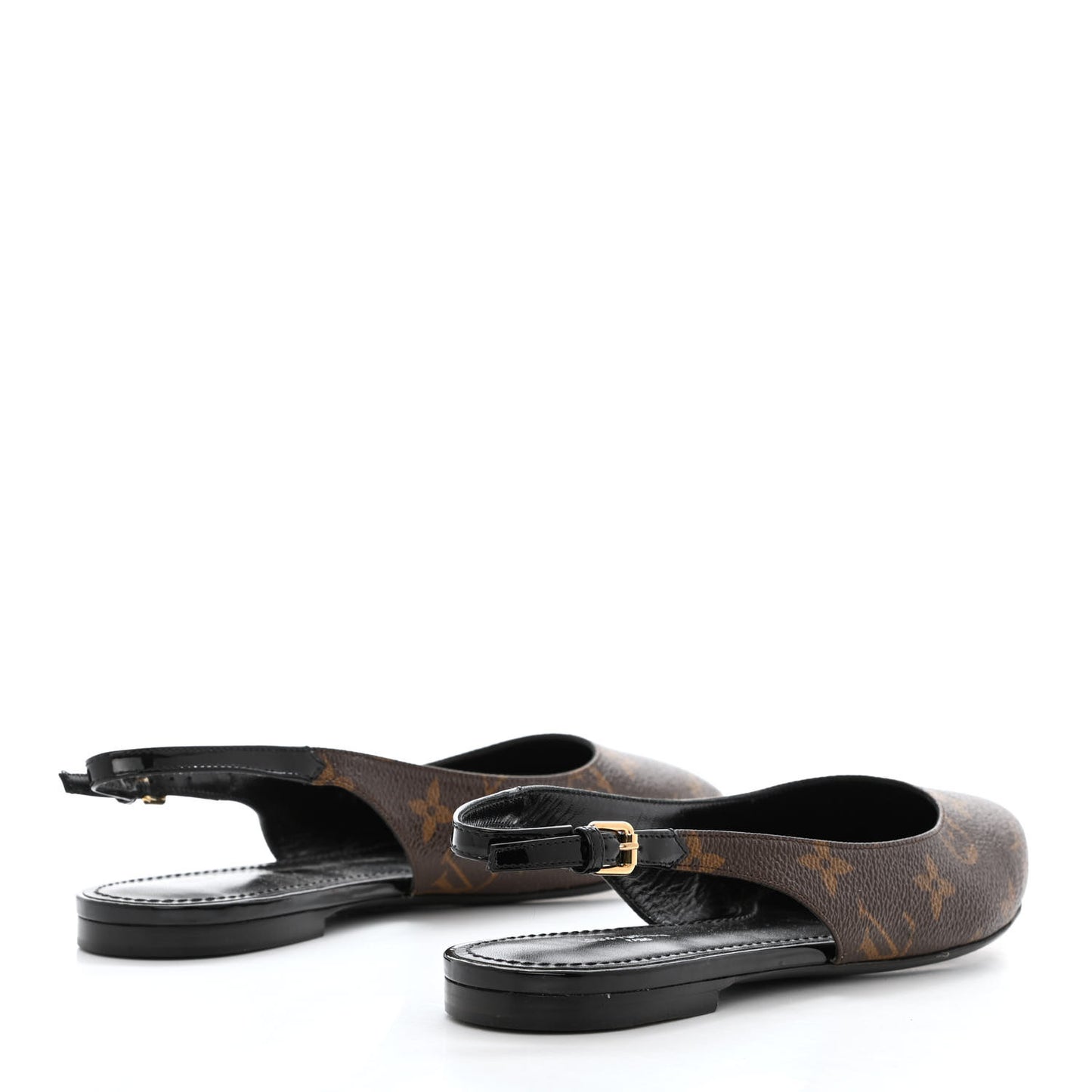 Patent Monogram Cherie Slingback Ballerina Flats 37.5