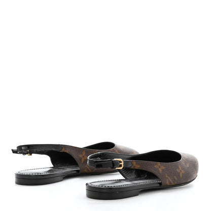 Louis Vuitton Patent Monogram Cherie Slingback Ballerina Flats 37.5 4 of 9